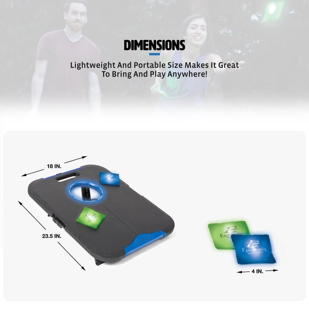 EastPoint Sports Portable Light-Up Cornhole Game: Outdoor Glow in