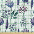 thumbnail image 2 of Ambesonne Floral Fabric by the Yard Upholstery, Botany Plants Watercolor, 1 Yard, Lavender Plum Jade Green, 2 of 5