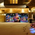 thumbnail image 4 of Lighted Christmas Door Cover Door Banner Uv Activated Night Glow Fluorescent Cartoon Christmas Garage Front Porch Sign （13X6 Ft）, 4 of 8