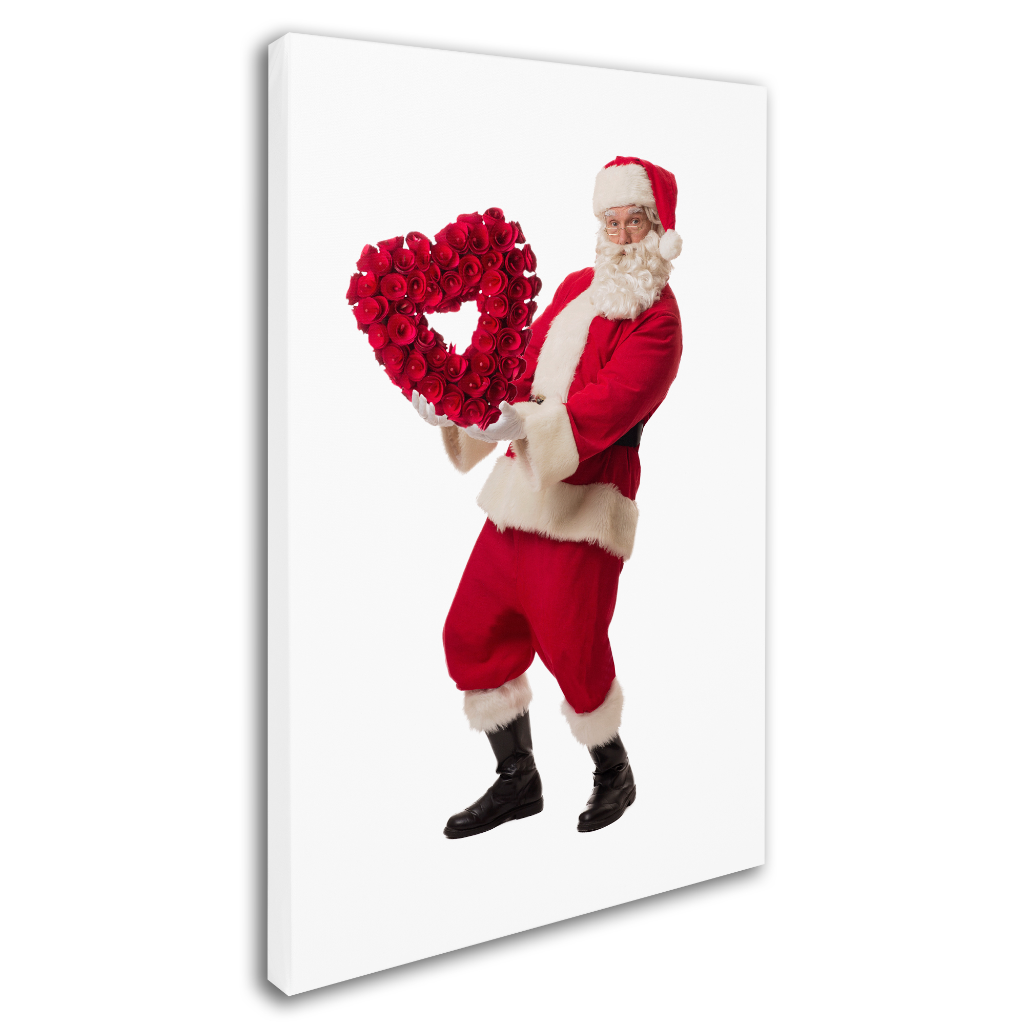 Trademark Fine Art 'Santa-heart-14013' Canvas Art by Ed Wheeler