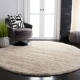 thumbnail image 2 of SAFAVIEH Hudson Shag Jaden Striped Area Rug, Ivory/Beige, 4' x 4' Round, 2 of 8