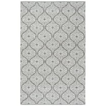 SAFAVIEH Montauk Garland Geometric Area Rug, Charcoal/Ivory, 5' x 8'