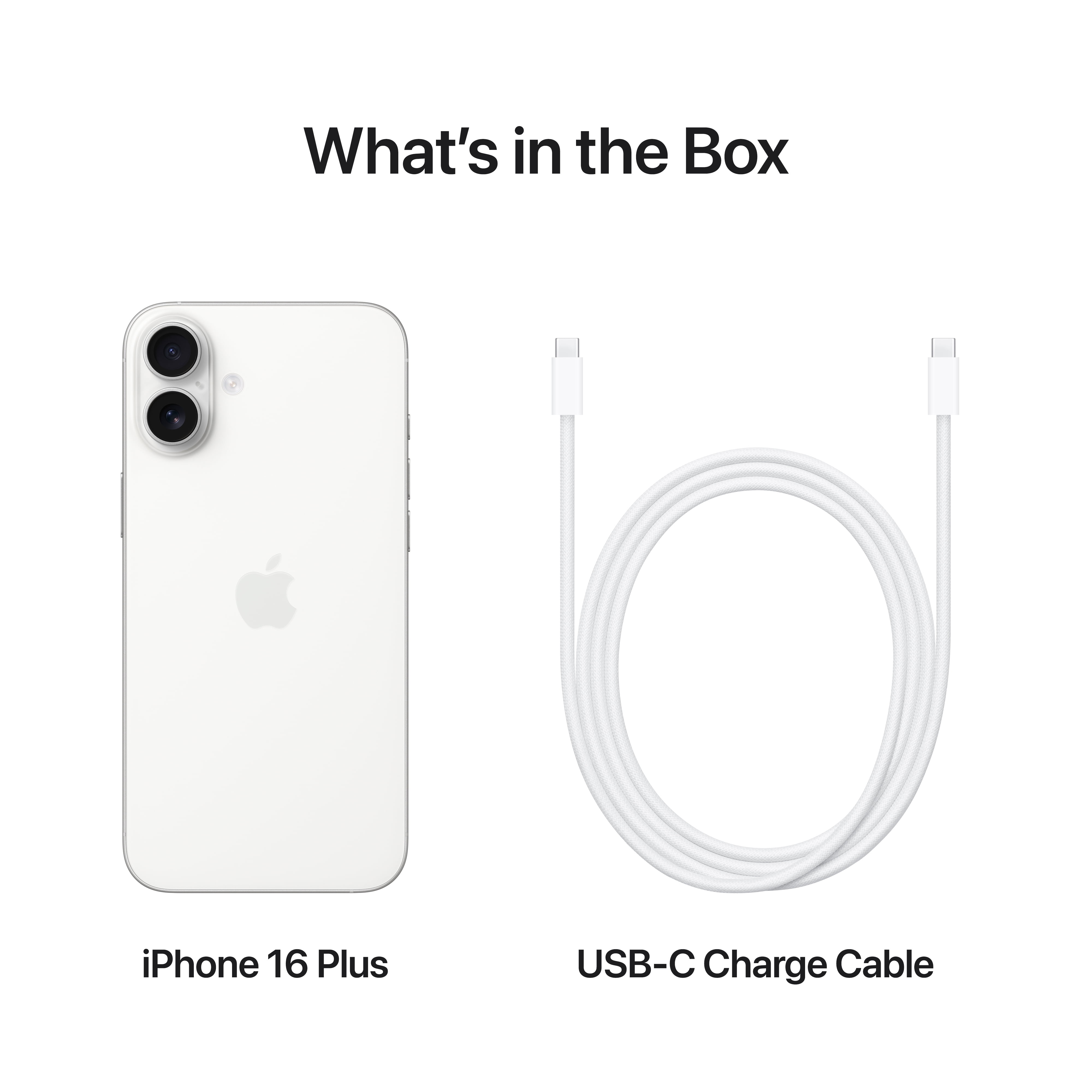 Straight Talk Apple iPhone 16 Plus, 256GB, White - Prepaid