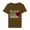 thumbnail image 5 of Pisexur Valentines Day T-shirt Top T-shirt à Manches Courtes Imprimé Amour de la Saint-Valentin pour Femmes, Col Rond, 5 of 5