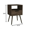 thumbnail image 2 of Modern Dark Walnut Bedroom Nightstand, 2 of 4
