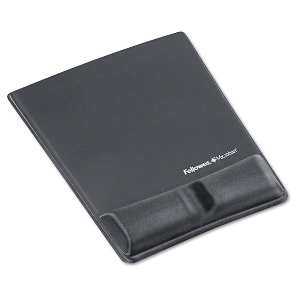 Memory Foam Wrist Support w/Attached Mouse Pad Graphite