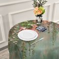 thumbnail image 6 of 60 Inch Round Tablecloth with White Lace Trim Fall Table Cover for Elegant Dining Decor Enchanted Flowers Painting, 6 of 8
