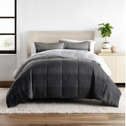 All Season Ultra Soft Comforter Set Lightweight Bedding in Gray/Black Ombre for King/Cal King by Comfort Canopy
