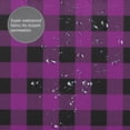 thumbnail image 5 of Shower Curtain, Purple black plaid A Waterproof Shower Curtain for Bathroom, Washable Bathroom Shower Curtain Set with Hooks Long Shower Curtain 72x72in Home Decor, 5 of 7