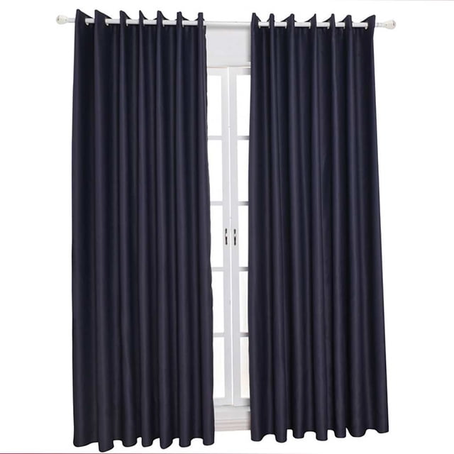 Moyic Cortinas de color sólido Cortinas de sombreado Cortinas opacas para ventanas Persianas para puertas y balcones Decoración del hogar azul oscuro 100*130 cm Moyic JJ16203-04