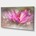 thumbnail image 2 of Pink Lotus on Abstract Background - Floral Canvas Art Print, 2 of 3