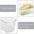 thumbnail image 6 of Smart Design Stackable Clear Refrigerator Storage Bin with Handle - 8 Pack - 6 x 16 inch, 6 of 8