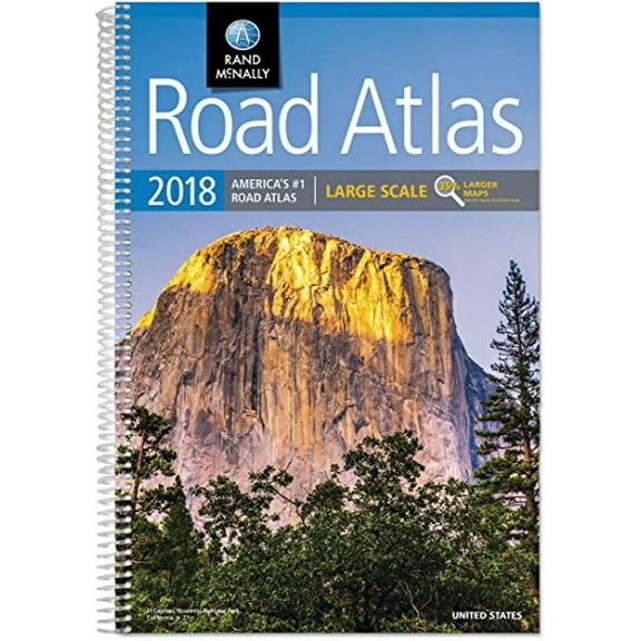 Pre-Owned Rand McNally 2018 United States Road Atlas: Large Scale (Rand McNally Road Atlas), 9780528017391, 052801739X, Paperback, Spi edition