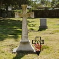 thumbnail image 4 of LMTODLFG Cemetery Memorial Cross Stake, Metal Cross Pile Garden Yard Signs Grave Marker Memorial Plaque Stakes for Dad/Mom Deceased Relatives, Outdoor Easter Decoration Wall Decor Lawn Stake, 4 of 5
