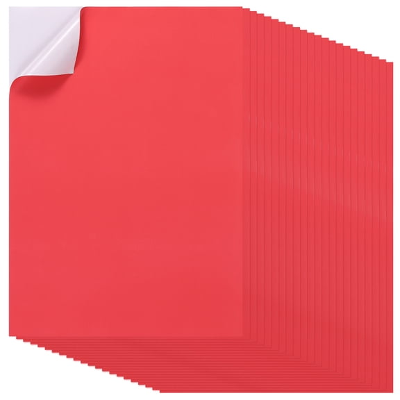 Uxcell 40Pcs Full Sheet Label Sticker Paper, A4 Shipping Labels Matte Colored Adhesive Printable Sticker Paper for Inkjet Laser Printer Printing, Red