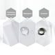 thumbnail image 5 of Cortina de ducha impermeable para baño, cortinas de baño a prueba de moho, tela de poliéster monocro Tomshoo  Blanco/180cm * 220cm, 5 of 7
