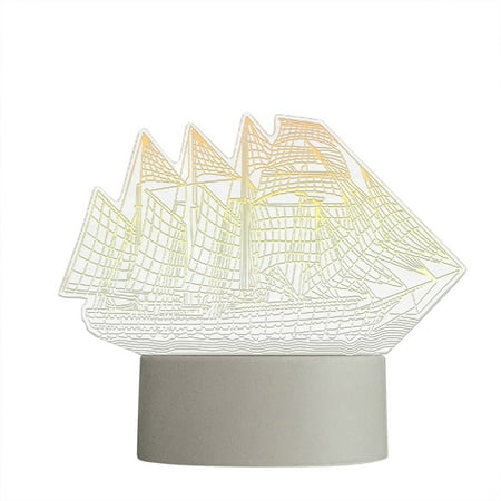

Follure Light White Bedroom USB Night Desk Gift Lamp LED Table Decor Acrylic 3D Warm LED light Mini Houses