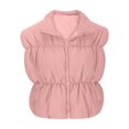 thumbnail image 6 of Aueoeo Puffer Vests for Women Casual Fashion Solid Color Stand Collar With Elastic Hem Sleeveless Jackets, 6 of 6