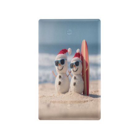 IAUYY Retardant PC Material Unused Outlet Cover Switch Plate Covers Easy DIY Installation with Screws Light Switch Cover Plate Little Snowman