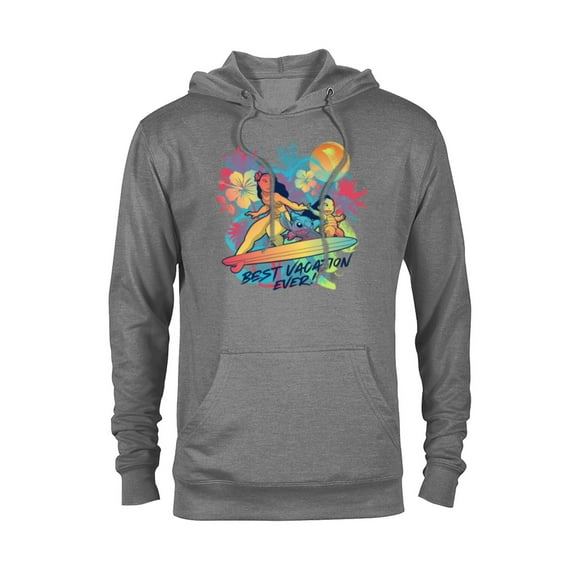Disney Lilo & Stitch Group Family Trip Best Vacation Ever - Pullover Hoodie for Adults - Customized-Athletic Heather