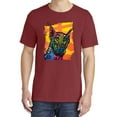 thumbnail image 2 of Wild Bobby,Cute Colorful Rainbow Doberman Dog Dog Lover Garment-Dyed Washed Look Short Sleeve Tees, Tomato, X-Large, 2 of 3