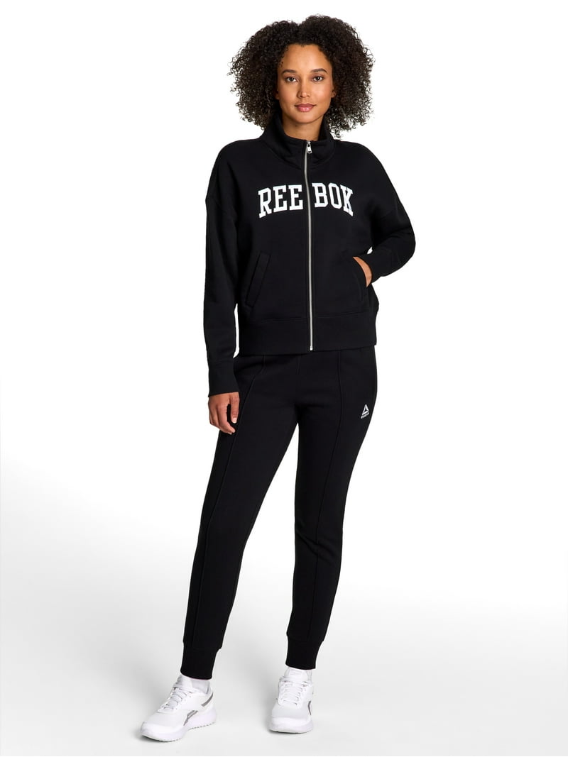 Reebok Women's Squad Zip Up Mock Neck Sweatshirt, Sizes XS-XXXL