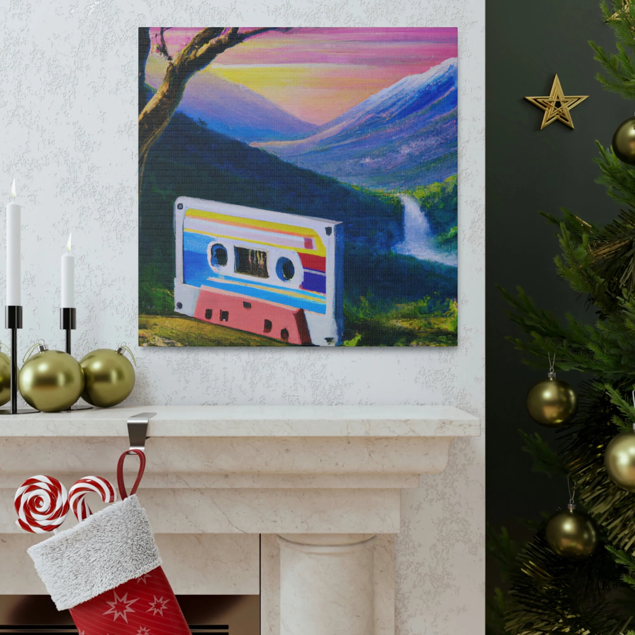 Cassette Tape in Color - Canvas