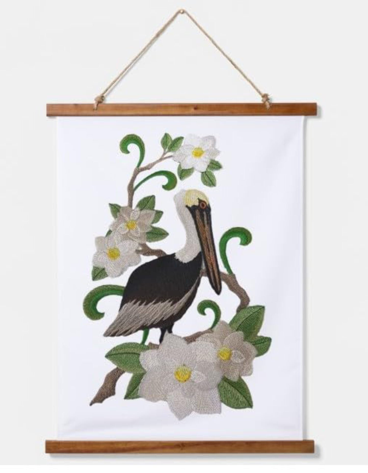Custom Bird Louisiana Eastern Brown Pelican and Magnolia Medley - Beyond Vision (7" x 10.67")