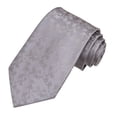 thumbnail image 6 of Jacob Alexander Men's Woven Floral Pattern Regular Neck Tie - Gray, 6 of 7