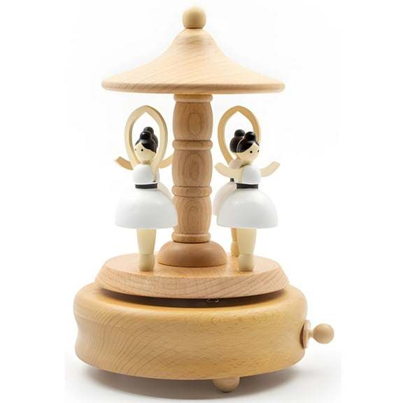 Dancer Musical Box, Wooden Dancing Ballet Musical Figurine, Hand-Cranked, Home Décor Birthday Presents