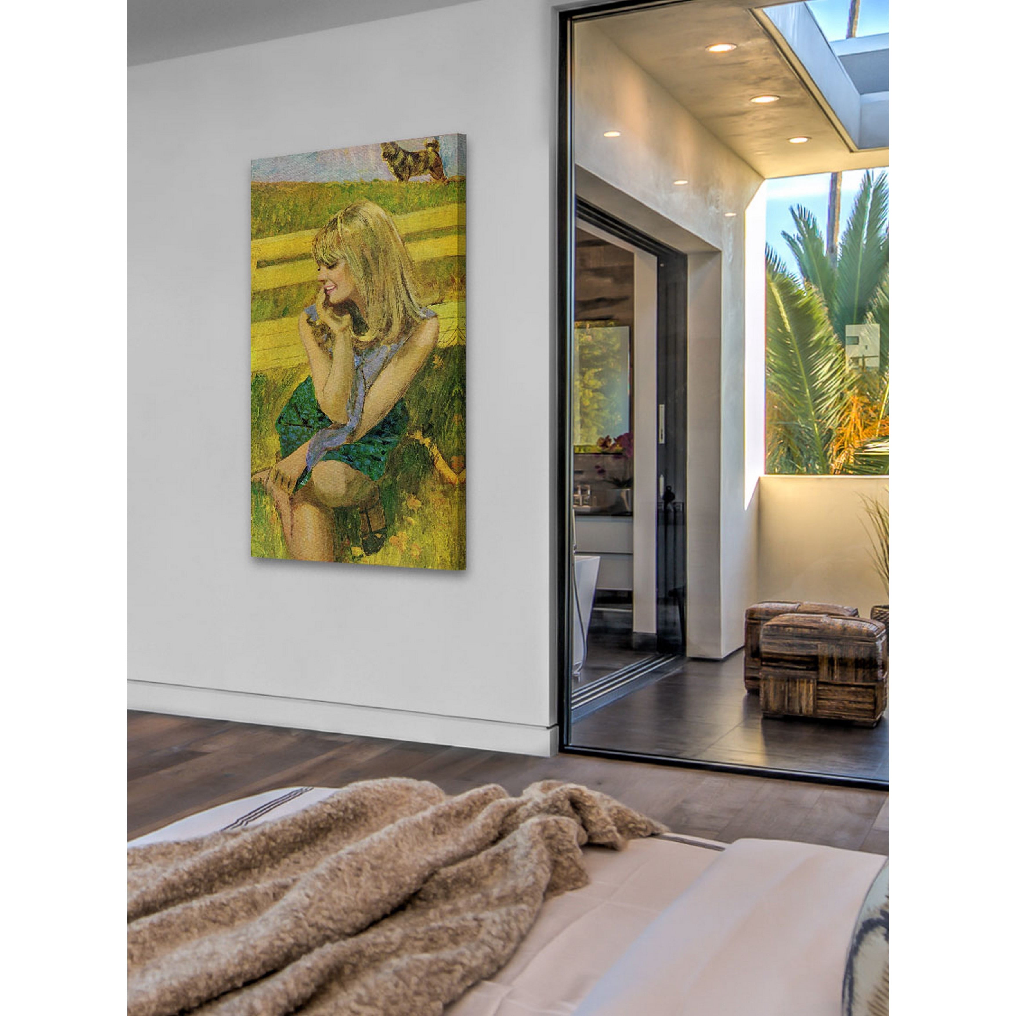 MARMONT HILL  - "Pastel Portrait" by Coby Whitmore Painting Print on Canvas - Multi-Color 12 x 24
