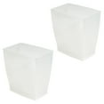 thumbnail image 4 of iDesign Bathroom Vanity Trash Can, 2.5 Gallon Plastic Rectangular Open Top Garbage Bin, 2 Pack, Frost, 4 of 4