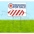thumbnail image 1 of Fireworks For Sale (18" x 24") Yard Sign, Includes Metal Step Stake, 1 of 6