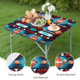 thumbnail image 4 of Fitted Tablecloth with Bohemian Design, 36x36 Inch Square Floral Cover with Elastic Hem for Card Tables, Wrinkle Resistant, 4 of 6