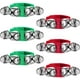 thumbnail image 1 of 6 Piezas Banda de Navidad Muñequeras Pulseras Jingle Tobilleras Musicales Instrumento Percusión Ritmo para Fiesta de Navidad Favores Festival Accesorios (Rojo y Verde) JFHHH pequeña, 1 of 5