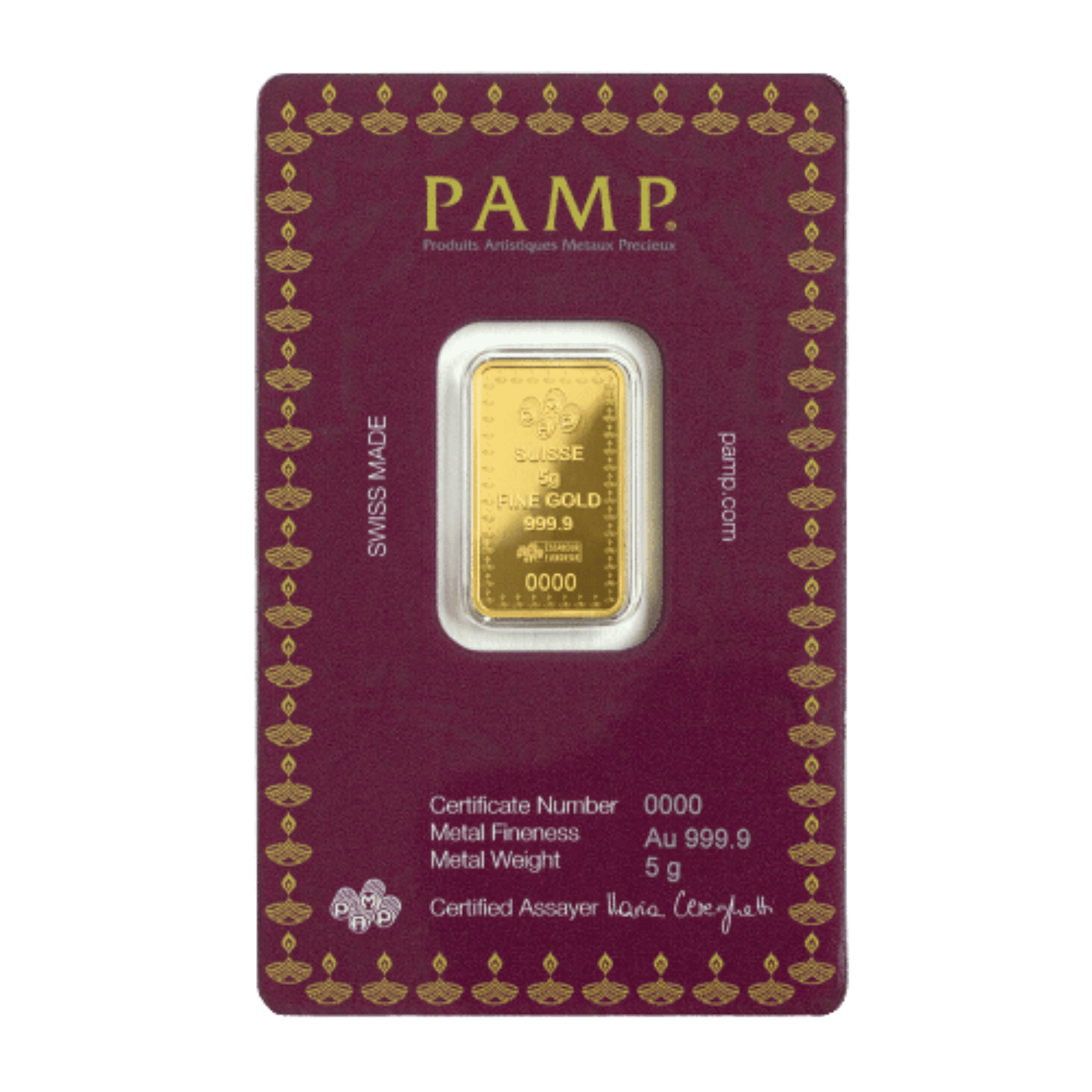 5 gram Gold Bar - PAMP Suisse Diwali Festival of Lights