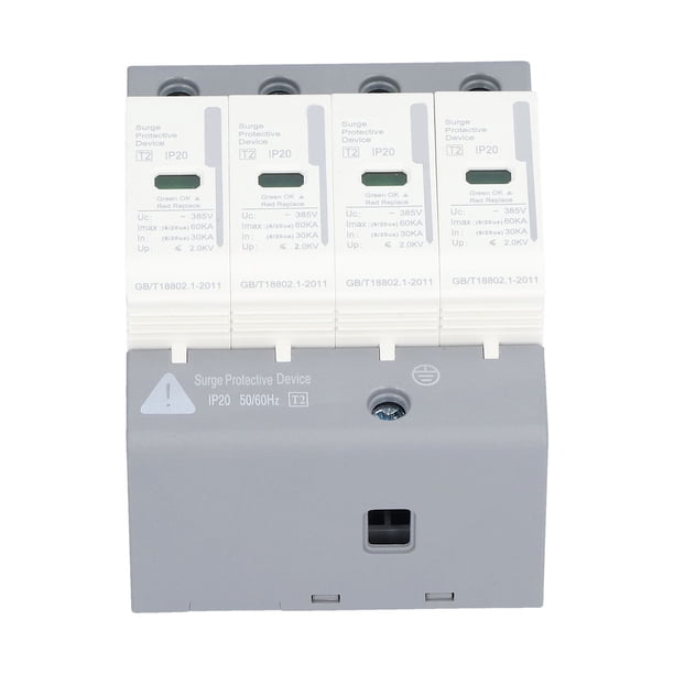 Protector De Voltaje De La Casa, Dispositivo De Protección Contra Sobretensiones Duradero 4P60KA 220V 380V 50Hz 60Hz Para Circuito