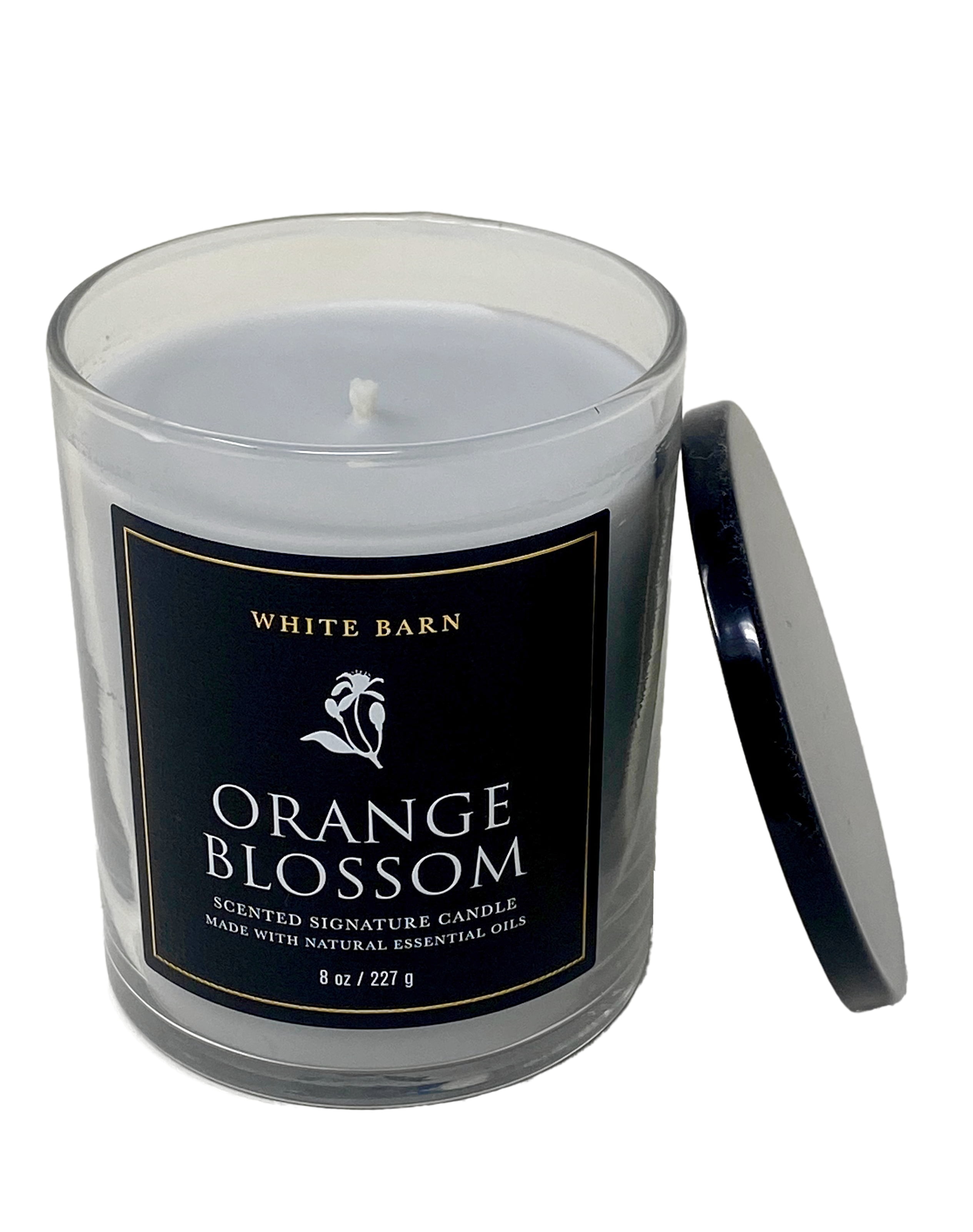 Bath & Body Works White Barn Orange Blossom Single Wick Scented Candle With a Natural Oats Soap.