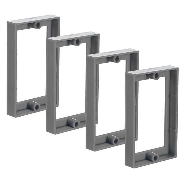 4 Pcs Rallonge de Boîte de Sortie à Gang Unique 1/2 Po, Rallonge de Prise Électrique Rallonge de Prise Rallonge de Sortie Gris