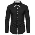 thumbnail image 6 of JTieacloth Mens Regular Fit Button Down Shirts 2025 Men's Casual Fashion Long Sleeved Shirt Black, 6 of 6