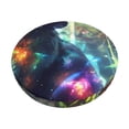 thumbnail image 1 of Balery Cosmic Cat In Window Fundas de asiento para taburete de bar redondo de tela de terciopelo ajustables que protegen de arañazos y manchas para sillas de 14 a 17 pulgadas.-12 inch, 1 of 7