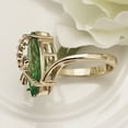thumbnail image 4 of Soumake Transparent Rhinestone Ring Emerald Faux Gemstone Dragonfly Decor Ring for Wedding, 4 of 8