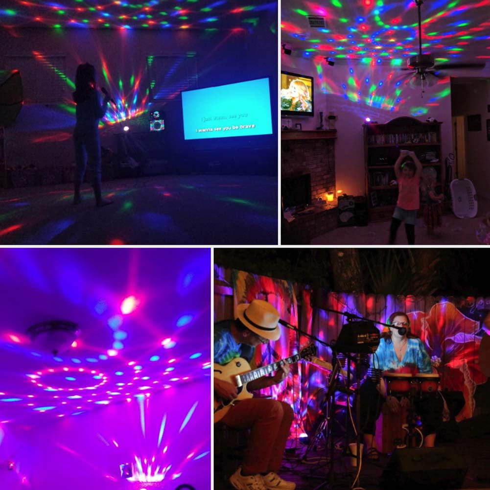 Private Jungle 7 Color Magic Ball Light, Sound Control Rotating Dj Light Stage Light