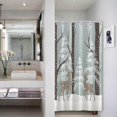 thumbnail image 3 of 36x72 Inch Christmas Winter Fabric Shower Curtains, Xmas Tree Deer Wonderland Forest Polyester Bath Curtain Farmhouse Holiday Long Shower Curtain for Kids Bathroom Decor Waterproof with Hooks, 3 of 6
