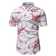 thumbnail image 1 of Novedad de verano, camisa de manga corta con estampado de moda para hombre, camisa con estampado sin posicionamiento, camiseta informal con solapa para hombre Pompotops  oipoqjl45240, 1 of 7