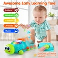 thumbnail image 4 of Baby Toys 12-18 Months, Light Up Baby Toys 6 to 12 Months Musical Turtle with Letters Numbers Phone Infant Baby Toys for 6 9 12 18 Months Educational Learning Toys for 1 2 3 Year Old Boy Girl Gifts, 4 of 7