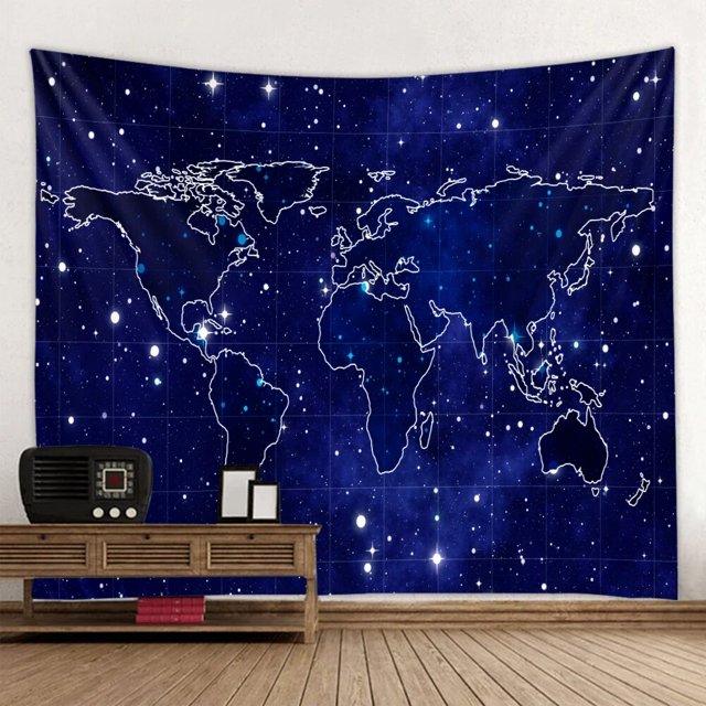 Tapiz de impresión de mapa del mundo súper grande HD, suave y fácil de cuidar para decoración de pared, tela colgante