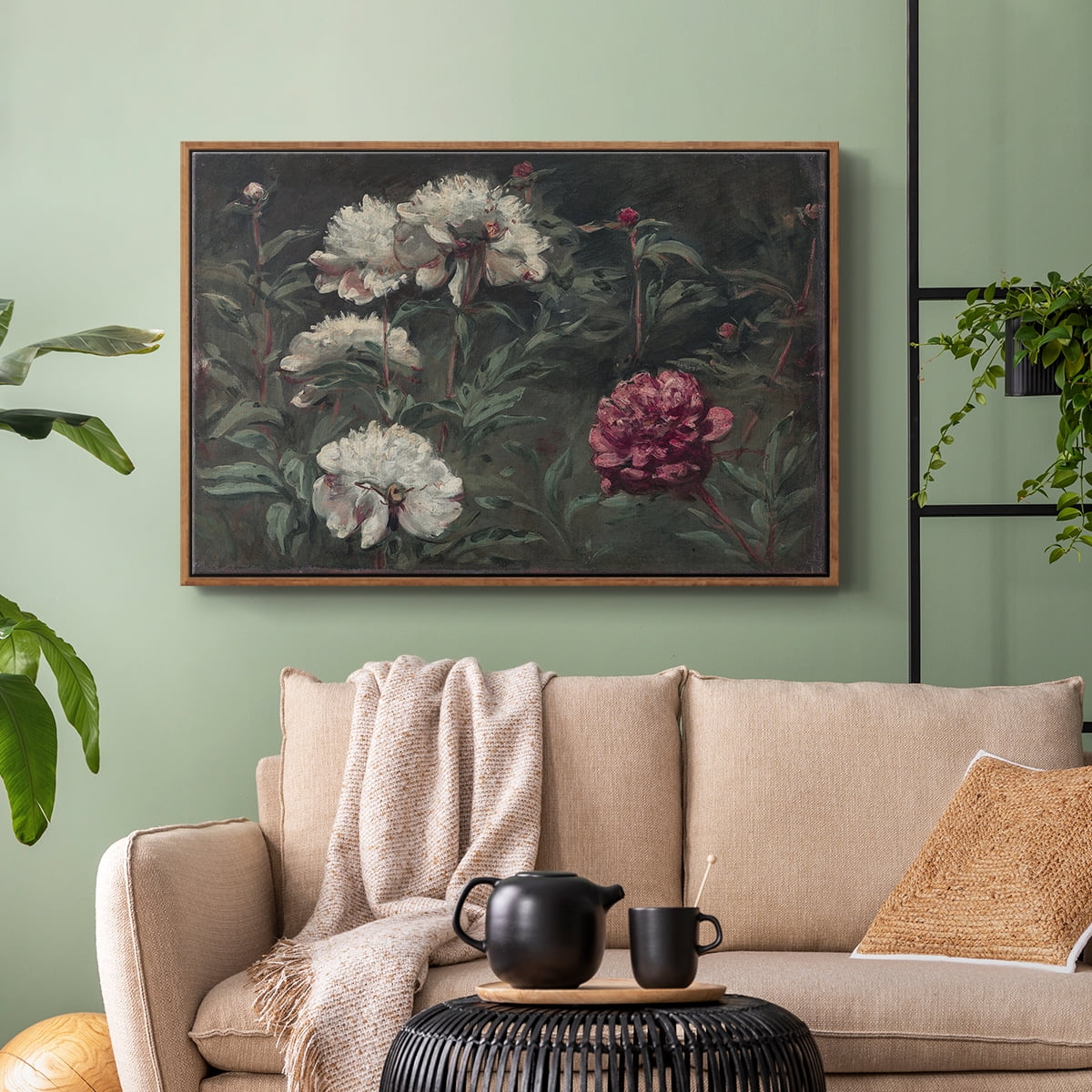 Vintage Botanical Print-LXXXVIII By Wexford Home Framed in Walnut Wood Gallery Wrapped Canvas 27 in. x 41 in.