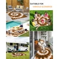 thumbnail image 5 of Outdoor Rug 5x8 ft Abstract Explosion Tie Dye Waterproof Outdoor Patio Rug Mat Non Slip Outside Area Rugs Carpet for RV,Camping,Porch,Deck,Pool,Balconybackyard,Brown White, 5 of 9