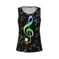 thumbnail image 4 of Lsque Music Notes Printed Workout Tank Tops for Women, Athletic Sports Tank Tops, Compression Sleeveless Dry Fit Shirts,Sleeveless Yoga Shirt-X-Large, 4 of 9